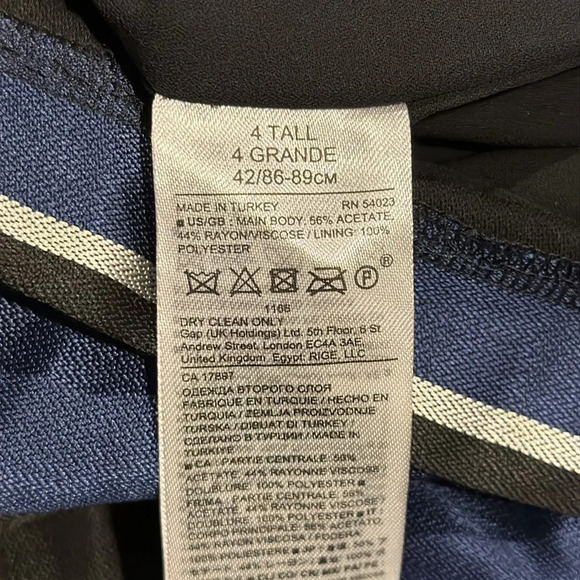 Banana Republic Women’s 4 Tall Ruffle Neckline Sleeveless Crewneck Stripes Dress - Picture 8 of 9